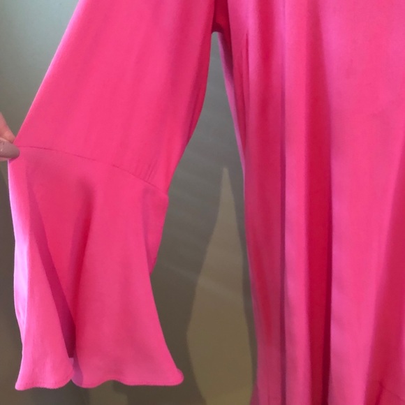 ANTHROPOLOGIE Bell Sleeve Ruffle Hem Swing Dress - Picture 5 of 8